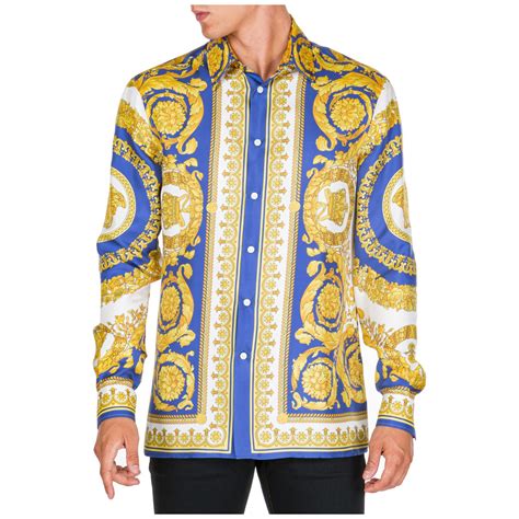 versace dress shirt men|authentic versace shirts.